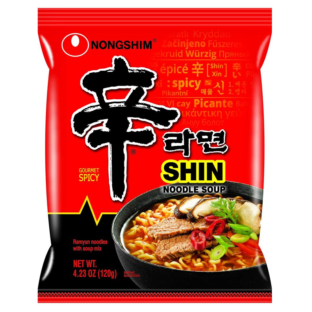 Nongshim Shin Ramyun Noodle Soup, Gourmet Spicy, 4.2 Ounce (101002379)