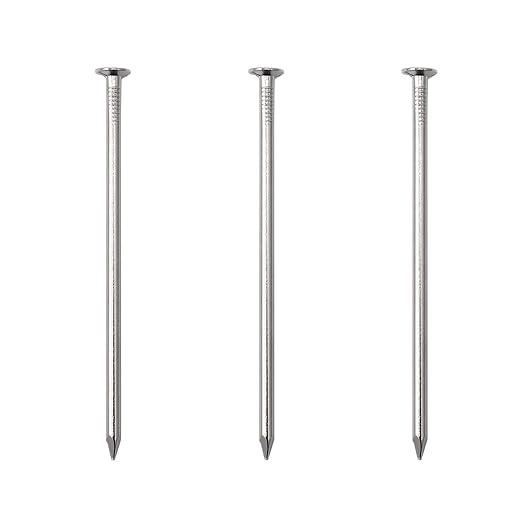 Nickel Plated 4 Inch Hanging Nails - 25pcs, Ideal for Wall & Wood, Long Nails