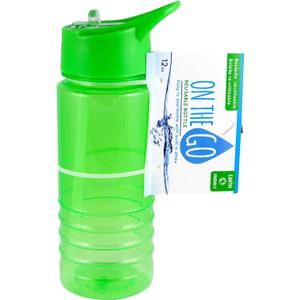 Items 4U! On The Go Reusable Bottle, 12 oz, Plastic, 1- Bottle