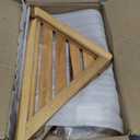 Wooden Corner Shower Shelf Triangular Corner Shelf Wooden Bathroom Shelf for Tiled Wall, 2 Pack Shower Corner Shelf, No Drilling Requied