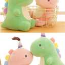 VHYHCY Stuffed Animal Plush Toys, Cute Dinosaur Toy, Soft Dino Plushies for Kids Plush Doll Gifts for Boys Girls (Green, 9 Inch)