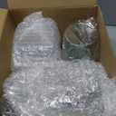 Jingmore 4 Pcs No Mess Small Bird Feeder Parakeet Water Dispenser Set Automatic Clear Parakeet Feeder Acrylic Watered Cage Accessories for Canary Budgie Lovebirds Finches(Green)