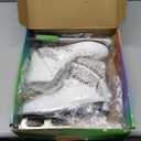 Ice Skates for Women, Adult Figure Skates for Men, Figure Skating Shoes with Velvety Lining for Indoor& Outdoor Rink,Ice Skates Size 5 6 7 8 9 10 11 and 2Y 3Y (White(W Air Cushion))