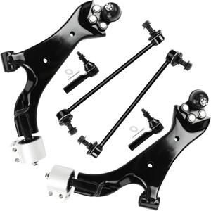 LCWRGS 6pc Front Suspension Kit for 2010-2017 Chevy Equinox, 2010-2017 GMC Terrain, 2 Lower Control Arms w/Ball Joints 2 Sway Bar Links 2 Outer Tie Rods 524-157 524-158