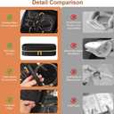Travel Jewelry Case Organizer for Women, Jewelry Storage Book with Small Pouch, Travel Jewelry Bag Case for Traveling Necklace, Earrings, Rings, Bracelet Organizer (Black)