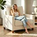 Welzona Corduroy Accent Chair, 35.5” Oversized Chair, Living Room Chairs, 35.5" x 35" x 34.6"