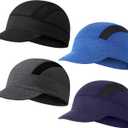 JenPen 4 Pcs Cooling Skull Cap for Men Women, Lightweight Mesh Helmet Liner Sun Protection Cycling Cap for Summer Motorcycle (Black,Dark Gray,Blue,Purple)