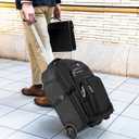 star cloud Rolling Backpack with Wheels, USB & Type-C Charging Ports, 21x14x9, Water-Resistant, 17.3" Laptop Compartment, EVA Material,Wheeled Business Backpack for Travel, Work, College, Large