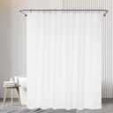 White Shower Curtain Liner 72 x 72 inch Plastic Shower Liner Washable Inside Shower Curtain Liner PEVA Shower Curtains for Bathroom with Magnets and Rustproof Metal Grommet Holes (72"W x 72"L (Pack of 1), Pure White)