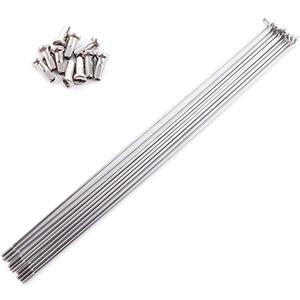 Vctitil 10 Pcs 245mm-305mm 14G Bicycle Spokes Stainless Steel Spokes and Nipples Bike Spokes for Mountain Bike Road Bike Electric Bike 700C Wheels