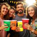 Nefelibata 24 Pack 15OZ Thanksgiving Party Plastic Cups Friendsgiving Disposable Tableware Friends Gathering Party Supplies Thanksgiving Dinner Wedding Birthday Favors Give Thanks Drinking Cups