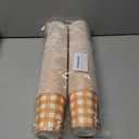 120pcs 9oz Fall Plaid Paper Drinking Cups, Orange Disposable Thanksgiving Gingham Paper Cups Checkered Cups for Harvest Thanksgiving Party