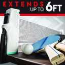 Franklin Sports Table Tennis to Go Portable Ping Pong Set - Table Top Ping Pong Net + (2) Paddles - Ping Pong Balls Included - 2 Players (6', White)