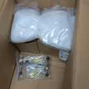 Battery Operated Wall Sconce Light with Remote Control, Dimmable Wall Sconce Set of 2 with White Fabric Shade, Wireless Battery Operated Wall Lamp for Bedroom Living Room, Bulb Included (Black)