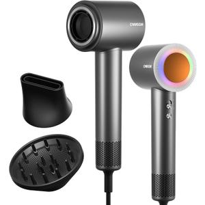 Hair Dryer, 160000 RPM Professional High-Speed Blow Dryer 2 Billion Negative Ionic Care Hair Dryer (Black Gray)