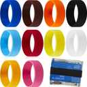 10 Pcs Rubber Cash Bands Money Bands for Cash Elastic Silicone Rubber Wallet Colored Wide Bills Straps Self Adhesive Currency Straps for Money Card License