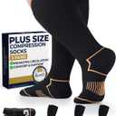 Pembrook Plus Size Compression Socks for Women Wide Calf - 3 Pairs, 20-30mmHg Extra Wide Calf Compression Socks, XX-Large 