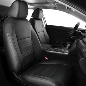 FEINEPRO Seat Covers for Honda Civic Sedan Sport 2022 2023 2024 & LX 2022-2026, Custom Faux Leather Car Seats Cover Full Set Waterproof - Black (Solid Rear Seatback - NO Rear Armrest)