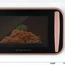 Frigidaire, 0.7 Cu. Ft. Retro Countertop Microwave Oven, 700W Compact Microwave with 8 Auto Cook Menus, Auto Defrost, 5 Power Levels, LED Display, Glass Turntable, White-RoseGold