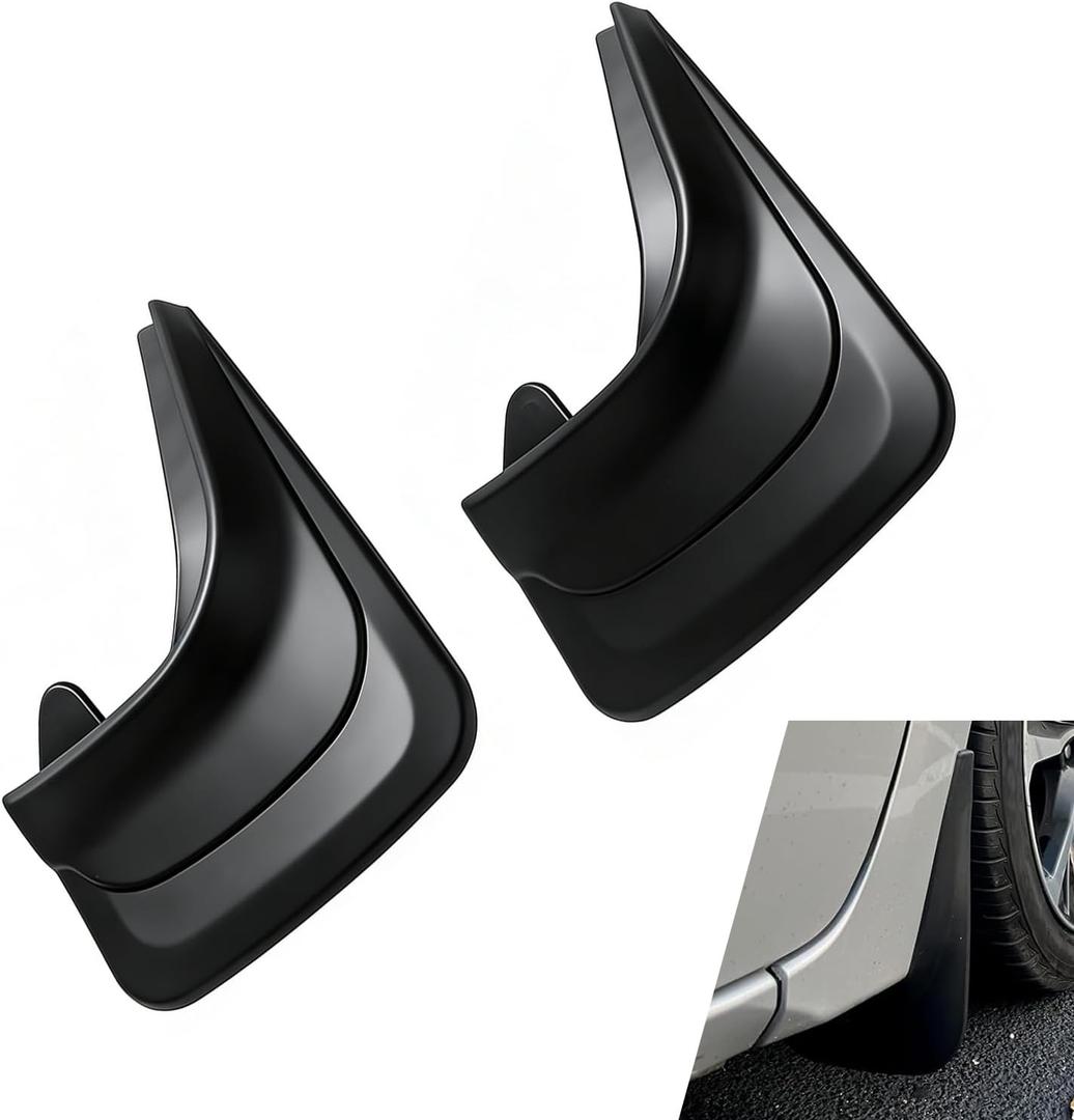 2 PCS Car Mud Flaps, Splash-Proof Mud Splash Guards Tire Protector, Front and Rear Mudguard Replacement, Universal for Most SUVs (Black# M)