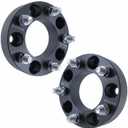 1.5" 5x5 Wheel Spacers - Fits Chevy Fits GMC 1500 2wd 5 Lug Yukon Blazer Tahoe - 1.5 Inch (38mm), 5x127, 14x1.5 Studs - Pair of 2 - Black