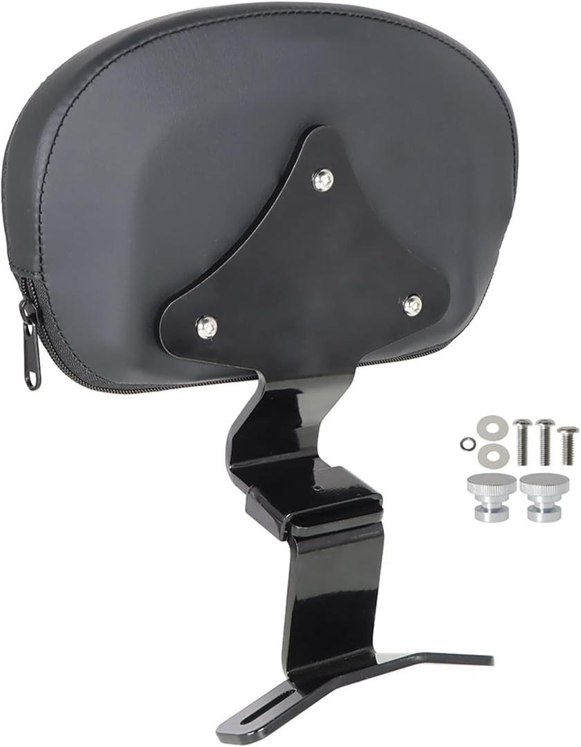 Motorcycle Backrest Pad Front Driver Rider Detachable Backrest Replacement for Touring CVO Street Glide Road King Road Glide 2009-2022 Black