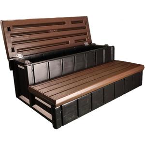 Confer Plastics Storage Step for Spas and Hot Tubs: Durable, Multi-Functional, and Made in The USA - Espresso