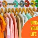 Clothes Size Dividers | 40 Pieces 8 Colors XXS-XXXL | Ultimate Clothing Rack Dividers | Round Clothes Rack Clothes Hangers, Commercial Clothing Racks, Clothing Shops by GIDABRAND