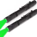 WONDSUNSON 2 x Green Light Pen Type Penlight Flashlight One Mode Green Light LED Torch for Camping Hiking Fishing Hunting Animal Protecting Night Vision