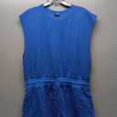 LAMISSCHE Womens Workout Romper with Pockets Sleeveless One Piece Short Jumpsuits Casual Open Back Onesie(Royal Blue,XL)