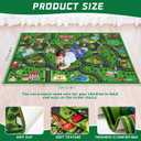 Tinideya Kids Playmat Rug 8x10 ft, Non-Slip Rubber Backing Traffic Road Playmat, Cars Play Mat for Toddler Children Playroom Classroom Bedroom(Green, Traffic Map)