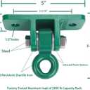 BETOOLL Heavy Duty Swing Hanger Set 10000 lb Capacity for Indoor Outdoor Playground Swing Sets Pack of 4 Green