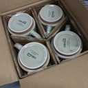 GBhome 16OZ Stackable Coffee Mugs, Ceramic Coffee Mugs with Texture Patterns for Man,Woman,Dad,Mom, Modern Coffee Mugs Set of 4 for Latte/Cappuccino/Cocoa. Dishwasher&Microwave Safe