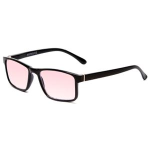 Medspex FL-41 Migraine Reading Glasses with Tinted Lenses Unisex Light Sensitivity Glasses for Indoors | Blue Light & Fluorescent Filter | Spring Hinge Frame | Magnification 2.00x & Black