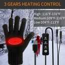 5V Electric USB Heated Gloves for Men Women Keep Hands Toasty with Winter Hand Warmers Laptop Black Gloves for Typing