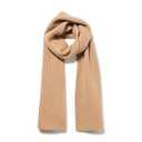 Vince Mens Cashmere Blend Shaker Stitch Rib Knit Scarf, Camel, OS