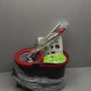 SIMPLI-MAGIC 79349 Spin Mop Cleaning System with 3 Microfiber Mop Heads, Red/GRAY,Red/Black
