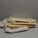 Macrame Wall Hanging Shelf 3 Tier Boho Wall Plant Hanger Shelves, Handmade of Woven Rope Boho Shelves Organizer for Living Room Bathroom Home Storage Floating Plant Rack Bohemian decor