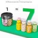 PULIV Portable Pill Dispenser Bottle, Vitamin Organizer with 7 Compartments, Holds Plenty of Supplements, Anti-Mix & Wide Openings Design, Easy to Retrieve Meds, Travel Essentials, Includes 20 Labels