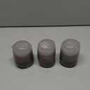 Set of 3 Scented Pillar Candles Creamy Coconut Scented 3" x 4" Long-Lasting Burn Candle White Gray Palette Pillar Candle Clean Burning No Drip Candles Gift for Home Party Dinner Table Decor