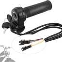 Full Twist Throttle for Ridstar Q20- Custom Fit, Upgraded True Plug & Play Easy Install, 3-Pin Connector, Compatible with Ridstar Throttle Grip for 12V-72V EBike Scooter with 2 Keys(Right Hand)