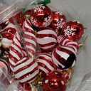 Christmas Ornaments Candy Lollipop Set -48Pcs for Xmas Tree Decoration Hanging Plastic Gloss Candy Canes Ball Pendants for New Year Home Decor Party Supplies (Red)