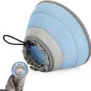 Cat Cone Collar Soft, Cat Recovery Collar Stop Licking After Surgery, Kitten Elizabethan Collar, Adjustable, Lightweight, Comfortable - Blue, M