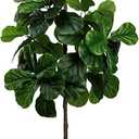 Artificial Fiddle Leaf Fig Tree 6FT - Large Fake Tree with White Planter, Tall Faux Ficus Lyrata Tree Floor Plants for Indoor Home Decor Office Living Room Housewarming Gift, 1Pack