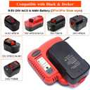 Replacement for Black and Decker FSMVC 9.6V-24V Battery Fast Charger BDCCN24 BDFC240, Compatible with Black & Decker 9.6V 12V 14.4V 18V 24V Ni-Cd & Ni-MH Battery HPB24 HPB18 FSB18 HPB14 HPB12 HPB96