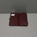 Defencase Compatible with iPhone 16 Pro Max Case Wallet with RFID Blocking Card Holder for Woman Men, PU Leather Magnetic Snap Flip Zipper Strap Phone Case for iPhone 16 Pro Max 6.9", Burgundy