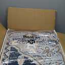 VK VKLIVING Machine Washable Rug 9'x12' Vintage Design Washable Area Rugs with Non Slip Rugs for Living Room Bedroom Traditional Woven Rug Carprt Stain Resistant, Dining Office Boho Rug, Brown&Black