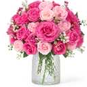 Yastouay 2 Bouquets Peonies Artificial Flowers, Mixed Pink Fake Peonies with Large Bloom, Silk Peony Flowers Faux Peony Bouquet for Wedding Centerpieces, Table, Vase & Home Decor