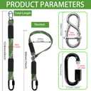 2-Pack 5ft Tree Swing Hanging Straps,800 LB Capacity Adjustable Nylon Heavy Duty Swing Ropes with Safer Lock Snap Carabiner for Hammock, Swing, Outdoor Camping and Aerial Yoga