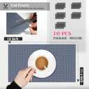 10Pcs Refrigerator Liners, Washable Fridge Liner Shelf Mats Refrigerator Pads for Cupboard Cabinet Drawer Home Kitchen Accessories Organization (Grey)